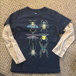 Tea Collection Kids Navy Blue Insect Graphic Shirt